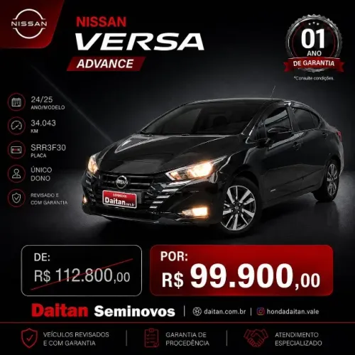 Nissan Versa Advance 1.6 16V Flex AUT 2025