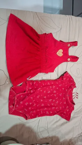 Vestido e body Malvee bebê 