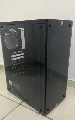 Gabinete Preto Gamer Aquário Rgb - Inclui Fonte 200W