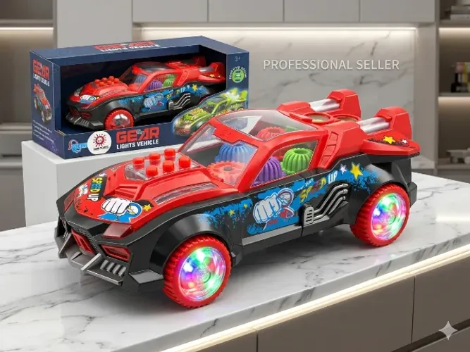 Carrinho Infantil com Luzes e Sons GEAR Lights Vehicle (Novo)