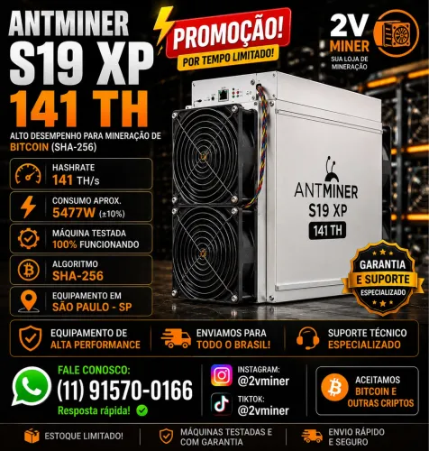 ? ANTMINER S19 XP 141TH - PROMOÇÃO ?