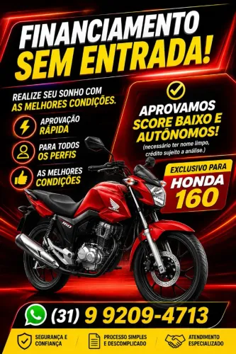 Honda 160 - Financia sem entrada