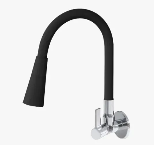 TORNEIRA COZINHA FLEXIVEL COM AREJADOR PRETO PAREDE