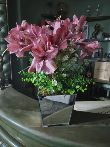 Arranjo de flores ornamentais