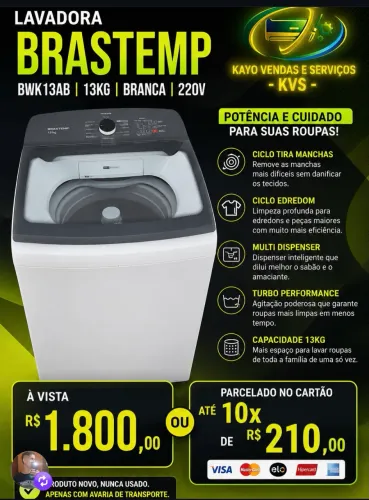 Lavadora Brastemp 13Kg Br 220v nova