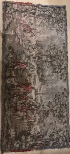 Tapeçaria Gobelin Vintage - Cena de Caça Europeia 145x66cm