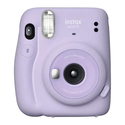 Câmera Instantânea Fujifilm Instax Mini 11 com Case Transparente - Lilás Roxo
