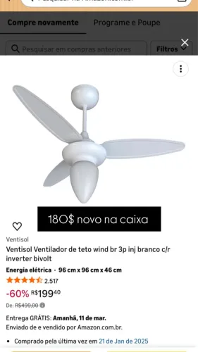 Ventilador de teto