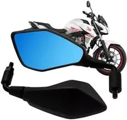 Retrovisor Esportivo Z400 Haste Curta 90° Lente Azul Convexa Rebaixado Universal Honda
