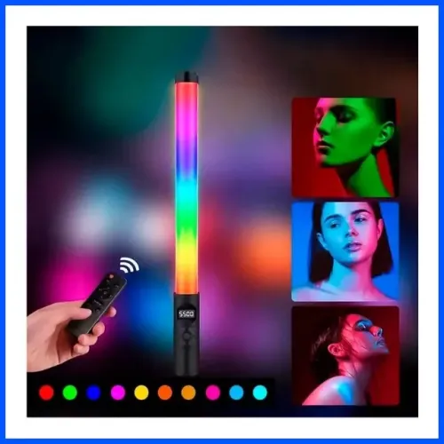 Bastão de Luz LED 50cm RGB para Estúdios de Fotografia e Vídeo Ultimas unidades
