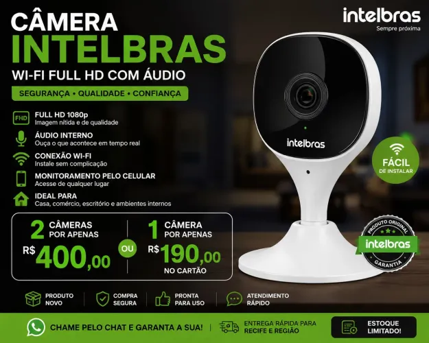 CÂMERA DE SEGURANÇA IMX - C/32GB - INTERNA | PROMOÇÃO ATÉ 28/08!!!!
