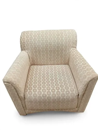 Poltrona Fixa Confortável - Tecido Jacquard - Retrô / Recepção