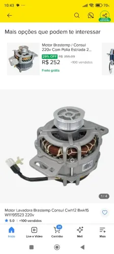 Motor máquina lavar 15 k