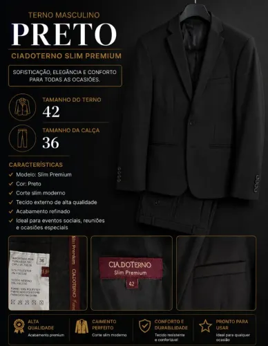 Terno Preto slim