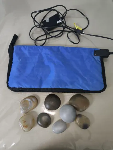 Pedras com mantas para aquecimento