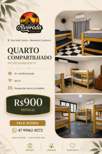 Aluguel de quartos | Centro de Balneário Camboriú