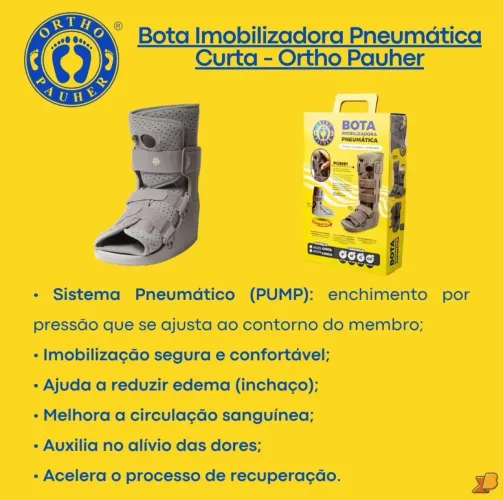 bota ortopédica imobilizadora pneumática ortho pauher tamanho m