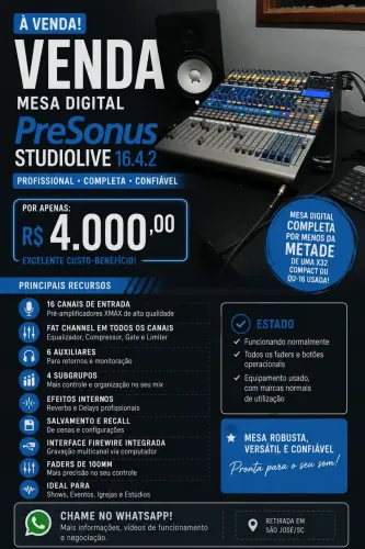Mesa de som Presonus 16.4.2 Studiolive