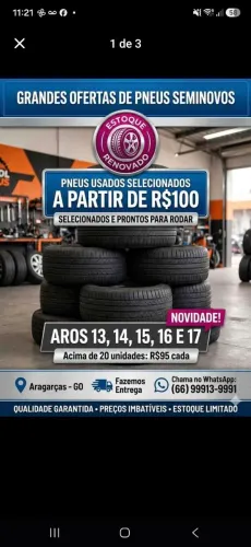 Pneus seminovos selecionados