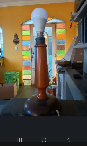 Abajur Antigo em Jacarandá (Anos 40)