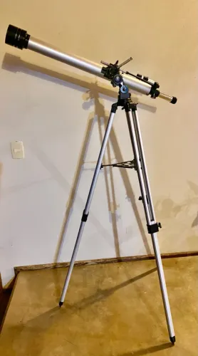 telescópio f90060m refrator azimutal constellation - prateado