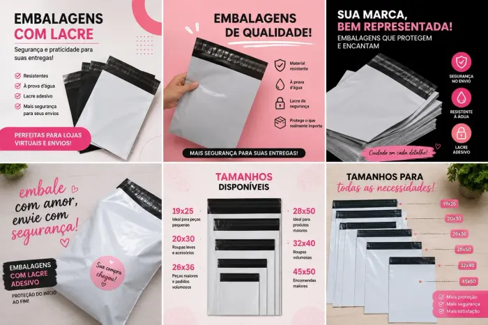 Saco de envio embalagem bem protegida