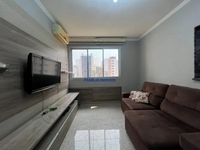 Apartamento para alugar 1 quarto mobiliado vaga Embaré Santos SP