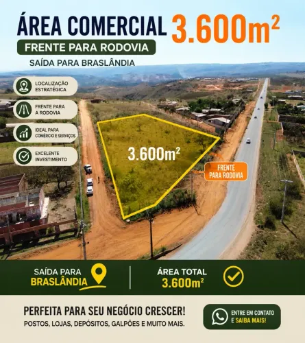 ] Terreno Comercial 3.600m² à Venda em Águas Lindas de Goiás #