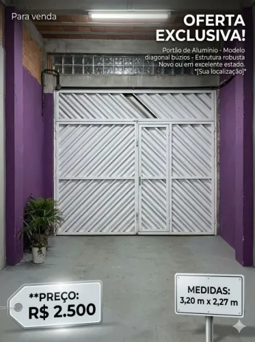 Portão de alumínio.
