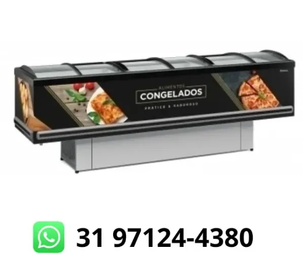Ilha de Congelados 3M Vidro Curvo Gelopar