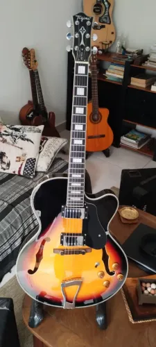 Guitarra Tagima Jazz 1900 Semi Acustica Sunburst Com Case
