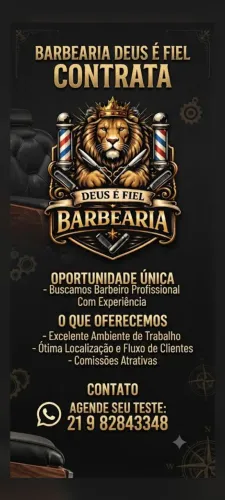 Barbearia Deus e fiel