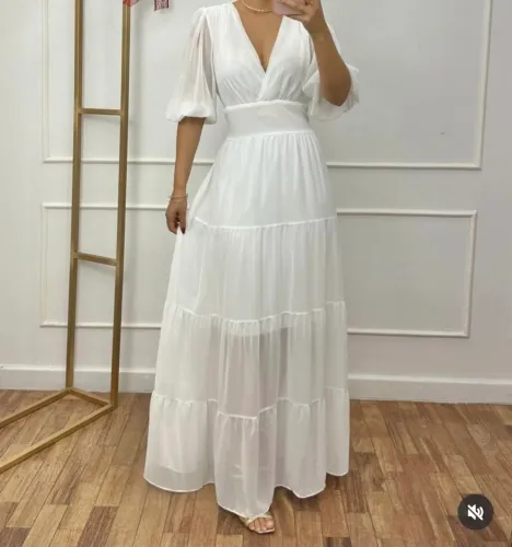 Vestido Branco Tule
