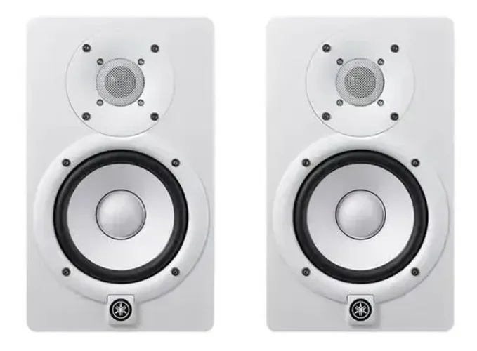 Par de Monitor De Studio Profissional Yamaha Hs5 2-vias Bass Reflex Cor Branca 