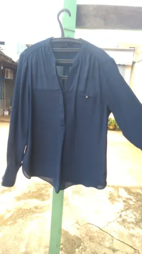 Camisa social azul marinho 