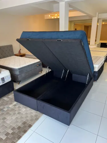 Cama box QUEEN COM BAÚ E COLCHÃO - Entrego!