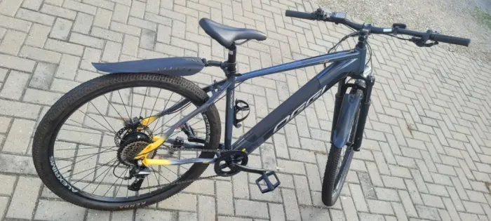Bicicleta Elétrica MTB Oggi E-BW 8.0 L19 c/ Acelerador apenas 42km NOVA NF Seguro garantia