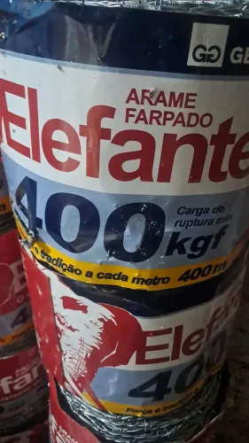 Arame farpado elefante 400 metros 350 reais