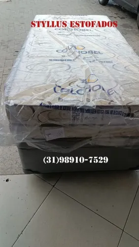 Cama box solteiro com colchão 