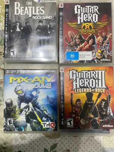 Vendo PlayStation 3 usado, mais funcionando perfeitamente acompanha 4 jogos e 2 controles