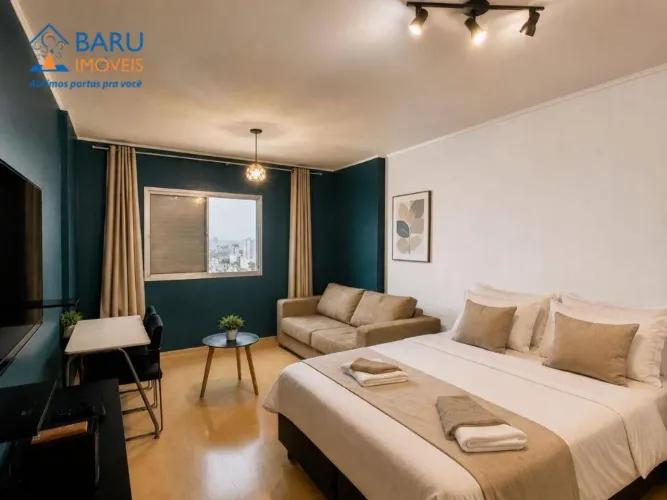Kitnet com 1 dormitório para alugar, 35 m² por R$ 4.500,00/mês - Santa Cecília - São Paulo
