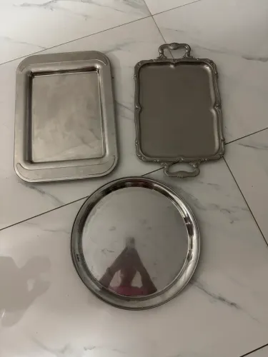 Kit 3 bandejas inox