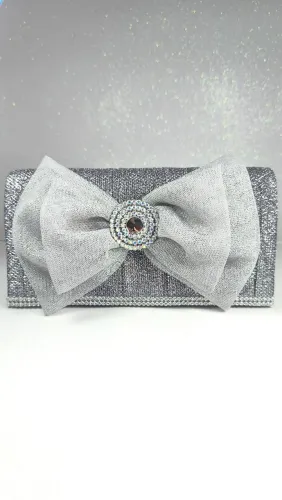 Clutch de Festa Com Laço Elegante 