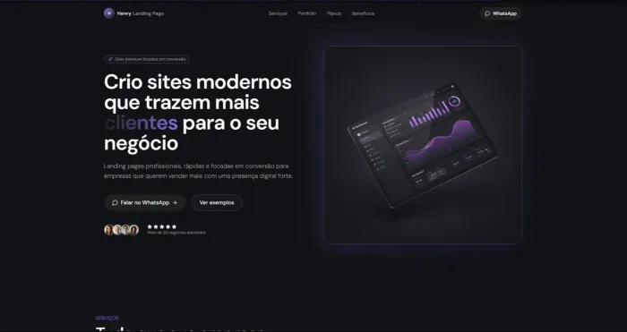 Criação de Sites Profissionais | Landing Page Moderna