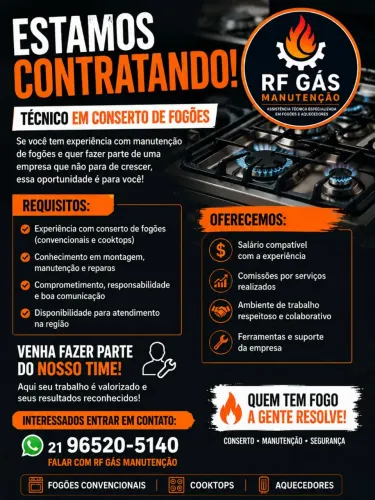 Técnico de fogões e aquecedores 