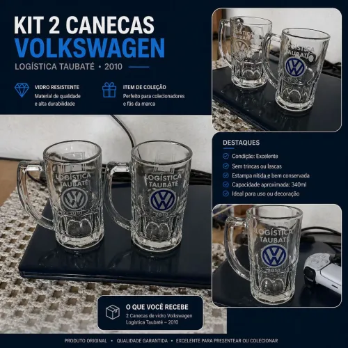 2 CANECAS DE CHOPP DA VOLKSWAGEN 2010