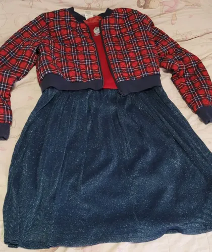 Vestido com casaco infantil