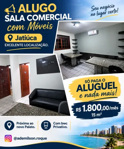 Alugo Sala Comercial Mobiliado na Jatiúca.