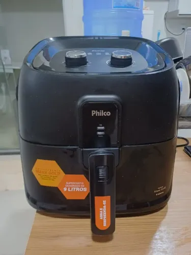 Fritadeira De Ar Paf90b 9l 2000w Cesto Quadrado Preto Philco