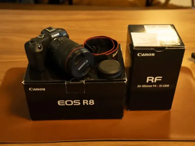 Câmera Canon R8 + Lente RF 24-105 f4 L 